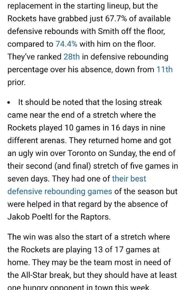 今日休斯顿火箭队新闻